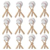 Mudder 12 Pack Baseball Stand Baseball Holders Balls Display Wooden Display Stand Holder Centerpieces for Tables for Sports Lover - Retail: $34