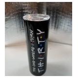 30th Birthday Gifts For Her 30th Birthday Gifts For Women 20oz Skinny Travel Tumbler Happy 30 Year Old Bday Presents For 1995 Born Woman Female Friend Sister Black Turn Thirty Wine Cup - Retail: $22