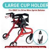 Tributary Brands Large Cup Holder Compatible with Drive Nitro Sprint Rollator- Only Compatible with Drive Nitro Sprint Rollator Version Accessories