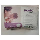 Bambo Nature Hypoallergenic Baby Diapers, Eco-Labelled Sustainable Diapers, Enhanced Leakage Protection, Totally Chlorine-free, Skin Friendly, and Super Absorbent - Size 1 (36 Count)