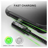 90 Degree iPhone Charging Cable 2Pack 10ft Right Angle Nylon Braided Lightning Charger Cord Compatible with iPhone 14 13 12 11 Pro Max XS XR X 8 7 6 5 Plus iPadï¼Blackï¼ - Retail: $14