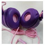 AILIHEN Kids Headphones for School, Safe Volume Limited 93dB, On-Ear HD Mic Stereo Sound Girls Boys Wired Headphones for Kid, Foldable Headset for Travel Computer Plane Kindle Tablet (Pink Purple) - R