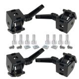 BLCCLOY 4 Sets Black 2020 Aluminum Extrusion Pivot Hinge Swivel Degree Angle Bracket with Handle for 20 Series 20/20 2040 V T Slot Extruded Aluminum Profile Hardware Connector - Retail: $19