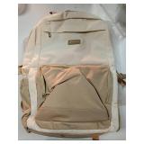 Laptop Backpack for Women with Pouch Pocket for Large Capacity Cup,18 Inch Laptop Computer Bag Travel Backpack Purse, Waterproof Work Business Backpack College Teacher Bags, Beige-Khaki - Retail: $60