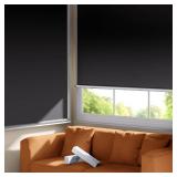 100% Blackout Roller Shades, Cordless No Tools No Drill Blinds for Indoor Windows, Thermal Insulation UV Protection, Easy Install Blackout Curtains with Rod & Buckles(30 W*64" H) - Retail: $25"