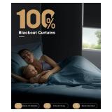 100% Blackout Roller Shades, Cordless No Tools No Drill Blinds for Indoor Windows, Thermal Insulation UV Protection, Easy Install Blackout Curtains with Rod & Buckles(30 W*64" H) - Retail: $25"