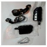 1.25 Highway Foot Pegs, Short Angled Adjustable Highway Pegs w/Mounts for Harley Touring Street Glide Electra Glide Road King Softail CVO Dyna Trike VRSC Sportster w/1-1/4" Engine Guard,Black#2 - Reta