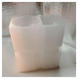 20 Set Reusable Snack Containers, 2-Compartment Dipping Containers with Lid for Refrigeration, Portion Control, Outdoor Takeaway Sauce Dip Case