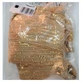 Womenâs Sequin Cardigan Open Front 3/4 Sleeve Elegant Glittery Sparkly Polyester Kimono Cardigan Coat for Women (Gold, X-Large) - Retail: $31