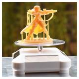 Solar Turntable 360Â° Rotating Stand Display Plate for better curing UV resin printed jewelry or small items model from LCD/SLA/DLP 3D Printer Solar or AA Battery power (Not Included) (Silver) - Ret