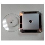 Solar Turntable 360Â° Rotating Stand Display Plate for better curing UV resin printed jewelry or small items model from LCD/SLA/DLP 3D Printer Solar or AA Battery power (Not Included) (Silver) - Ret