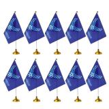 12 Pack American USA Air Force Wings Desk Flag Small Mini US Military Table Flags With Stand Base, United States Army Festival Events Celebration Decorations - Retail: $16