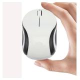 Wireless Mouse Mini Small Cute Pocket Portable Compact Travel USB Tiny Optical Little Mice 3 Buttons 1000 DPI Cordless Mouse for PC Laptop Computer MacBook Kids Girl Boy Women Small Hands Gift(White) 