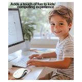 Wireless Mouse Mini Small Cute Pocket Portable Compact Travel USB Tiny Optical Little Mice 3 Buttons 1000 DPI Cordless Mouse for PC Laptop Computer MacBook Kids Girl Boy Women Small Hands Gift(White) 