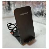 Wireless Charging Station,15W Fast Wireless Charging Station with Sleep-Friendly Adaptive Light, Compatible with Samsung Galaxy, Google LGï¼Blackï¼ - Retail: $16