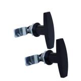 2Pcs T Handle Lock Cam Lock Swing Knob for Drawer Cabinet Door Lock Electrical Panel Door Latches keyless Locking Device Black - Retail: $17