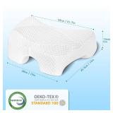 Side Sleeper Pillow with Arm Hole, Shoulder Relief System, Arm Pillow for Neck and Shoulder Pain, Premium Memory Foam, Suitable for Side, Back and Stomach Sleepers - White - Retail: $80