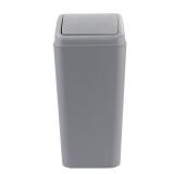 4.5 Gallon Plastic Swing-Top Trash Can, Garbage Can with Swing Lid, Gray - Retail: $27