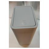 Bathroom Trash Can with Lid, 4 Gallon / 15 Liter Small Garbage Can, Press Top Bin, Plastic Wastebasket with Pop-Up Lid for Bedroom, Living Room, Office (Grey) - Retail: $22