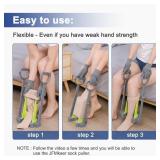 Compression Sock Aid Device | Size for Leg Circ 16 in or Less | Helper Device for Putting on Compression Stocking - Retail: $36