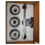 Modern 3 Light Crystal Vanity Light, Black Vertical Bathroom Light Fixture Over Mirror for Dressing Table Sink, Compatible with Dimmable Bulbs (Bulbs Not Included) - Retail: $50