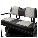 Golf Cart Seat Covers Fit Club Car Precedent/DS/EZGO RXV/TXT/Yamaha Drive Aftermarket Standard Rear Seat Cushion, No Stapler, Multiple Colors & Breathable (Oyster Gray & Black) - Retail: $69