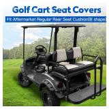 Golf Cart Seat Covers Fit Club Car Precedent/DS/EZGO RXV/TXT/Yamaha Drive Aftermarket Standard Rear Seat Cushion, No Stapler, Multiple Colors & Breathable (Oyster Gray & Black) - Retail: $69