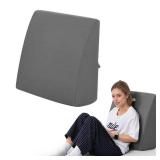 Back Pillow for Bed Sitting Up High Resilience Wedge Reading Pillow for Sitting in Bed Adult Soft Support Backrest Pillow for Reading Gaming Watching TV 23.6â x22â Dark Grey - Retail: $30