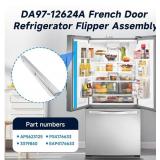 DA97-12624A Refrigerator Door Flipper Assembly Compatible with Samsung RF323TEDBSR, Sam-Da97-12624a Refrigerator Door Mullion with Heater Replaces 3319840 AP5623125 PS4176633 EAP4176633
