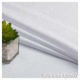 Bessie White Kitchen Curtains 36 Inch Length 2 Panels Set, Faux Linen Textured Tier Curtains Short, Light-filtering Small Cafe Curtain Window Treatments for Basement Bathroom, Each 30 W x 36 L