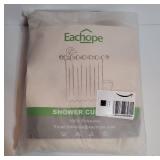 Stall No Hooks Needed Linen Textured Shower Curtain with Snap-in Fabric Liner Set, Hotel Luxury Decor Shower Curtains for Bathroom, Waterproof & Washable,54Wx80H,Cream - Retail: $37