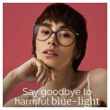 Blue Light Blocking Glasses - Trending Round TR90 Frames, Metal Arms, UV400 Protection - Matching Soft Case - Retail: $16