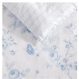 Laura Ashley 3pc King Belinda Comforter Bedding Set Blue: Reversible, OEKO-TEX Certified - Retail: $190