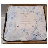 Laura Ashley 3pc King Belinda Comforter Bedding Set Blue: Reversible, OEKO-TEX Certified - Retail: $190