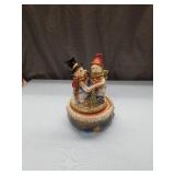 Ceramic Snowman Music Box
