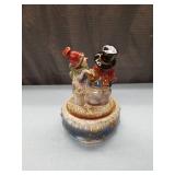 Ceramic Snowman Music Box