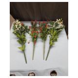 Holiday Berry and Pine Floral Stems