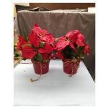 Red Poinsettia Holiday Centerpiece