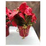 Red Poinsettia Holiday Centerpiece