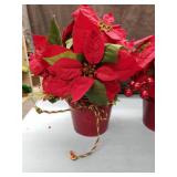 Red Poinsettia Holiday Centerpiece