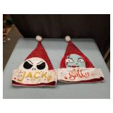 Nightmare Before Christmas Jack and Sally Holiday Hats