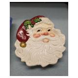 Santa Claus Christmas Serving Plates Set