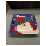 Santa Claus Christmas Serving Plates Set