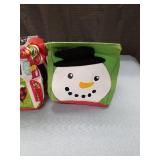 Thirty One Christmas Mini Storage Bin Hello Holiday Multicolor Snow Tree Jolly And Snowman
