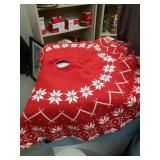 Red Nordic Snowflake Christmas Tree Skirt