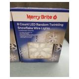 Merry Brite LED Snowflake Wire Lights - 2 Boxes