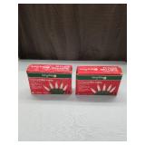 (2) Christmas Light Merry Brite 70 Count Mini Lights X 4 Clear Bulb / Green Wire