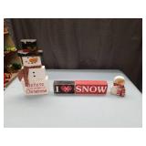 Snowman Christmas Decor Block Set