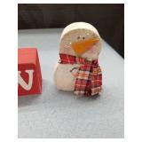 Snowman Christmas Decor Block Set