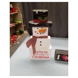 Snowman Christmas Decor Block Set
